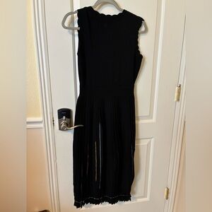 NWOT Kate spade Black Sleeveless Pleated Midi Women's Dress size medium